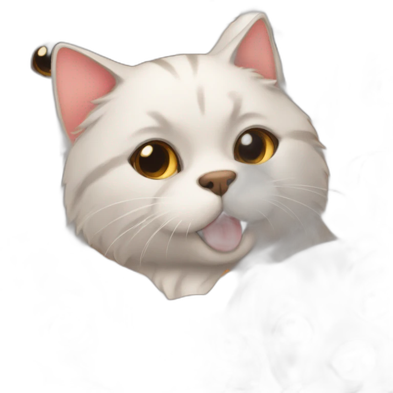 Cat with dogs  emoji