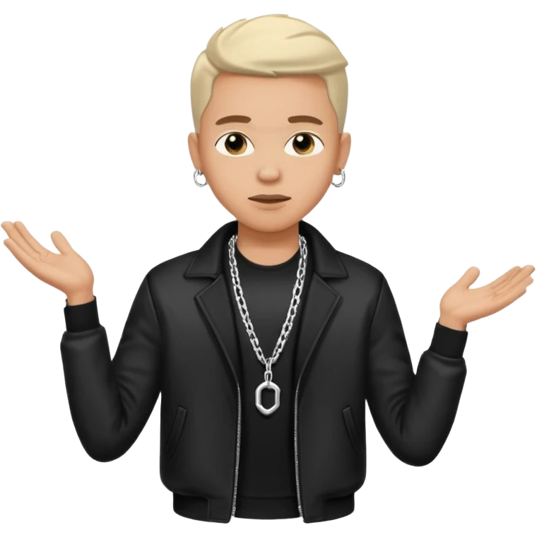 cool men person shrug pose emoji