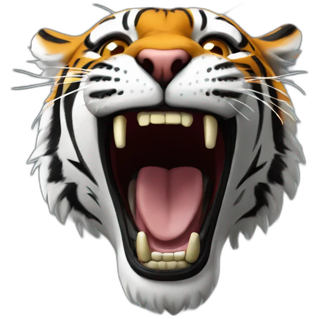 javan tiger roaring emoji