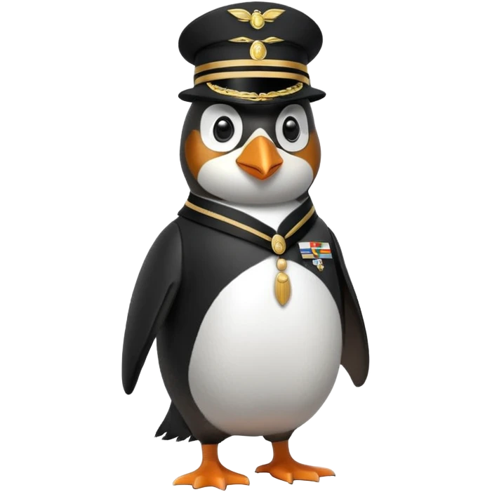 penguin soldier with a monacle emoji