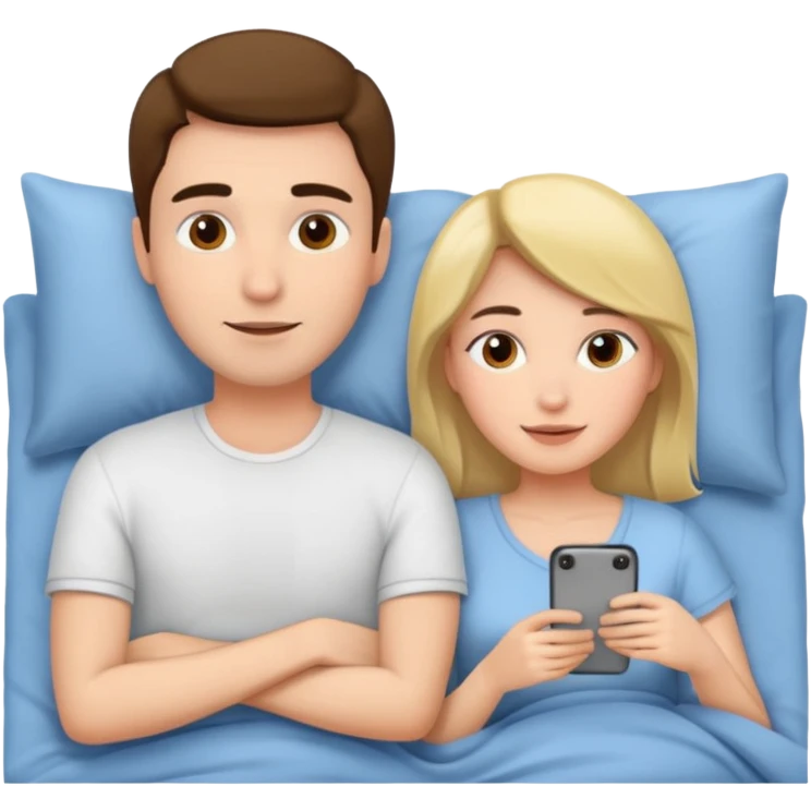 Man and woman in bed  emoji