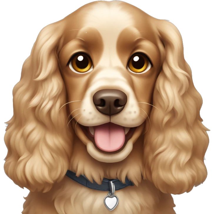 Cocker spaniel with a smile  emoji