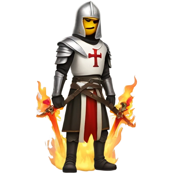 Templar with flaming sword emoji