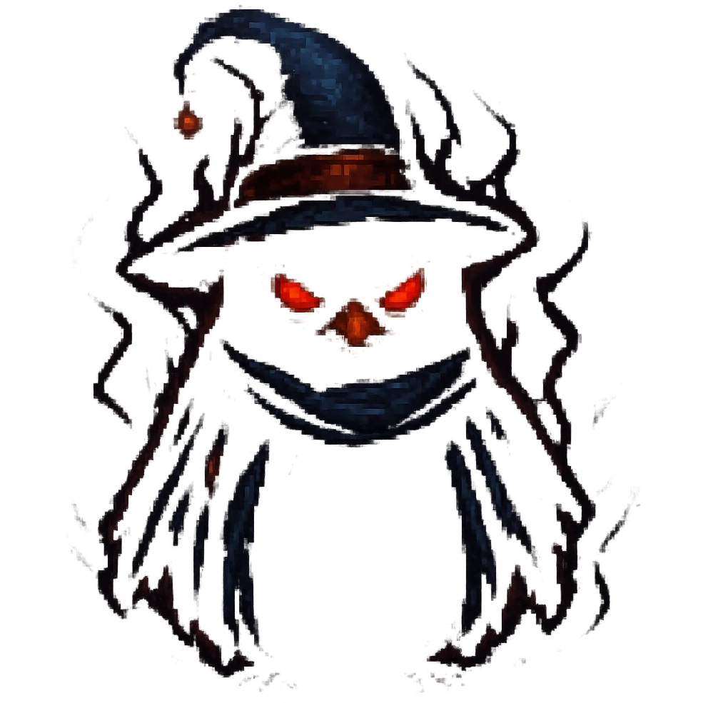 Make the crazy wizard penguin look evil, with a sinister expression, glowing red eyes, and dark magical aura in pixel art style. Use the general editor as pixel art style does not support editing. emoji