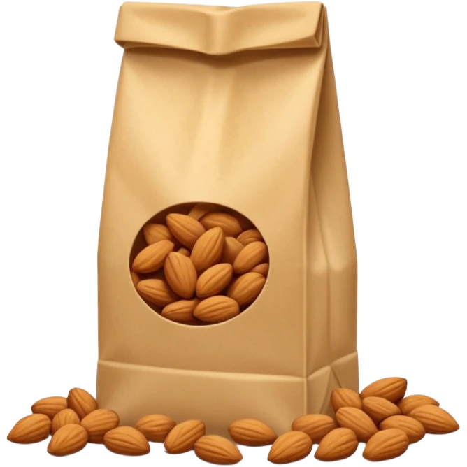 candied almonds in paper bag emoji