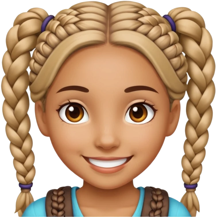Girl with braids  emoji
