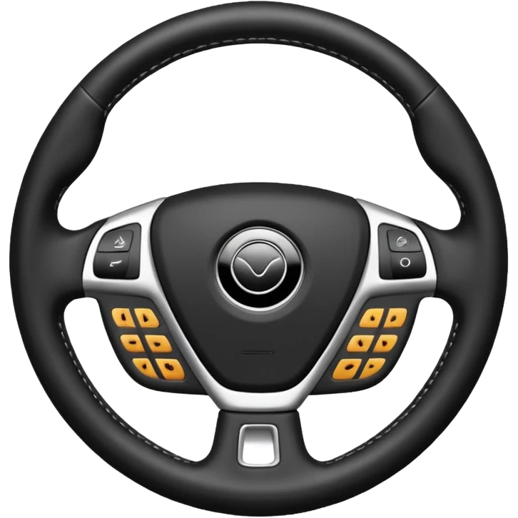 car with just a steering wheel  emoji