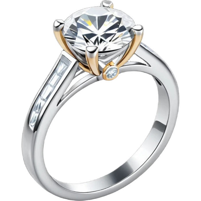 glitter white diamond married ring emoji