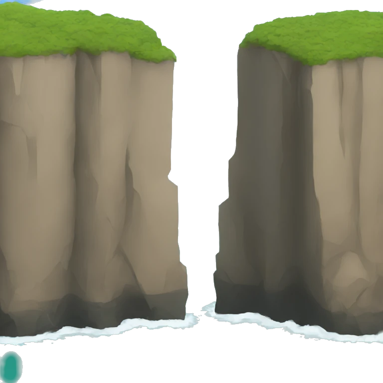 Two cliffs next to each other emoji