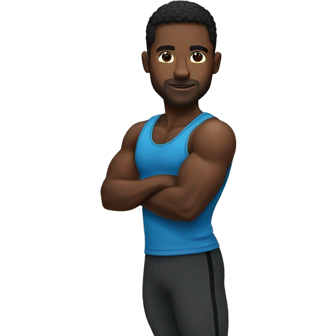 Black guys in gym emoji