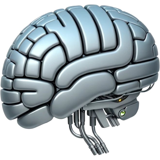 Flying brain for artificial intelligence emoji