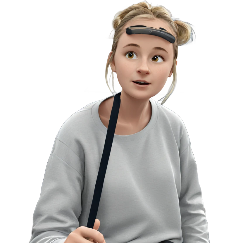 girl sitting on bed indoors emoji