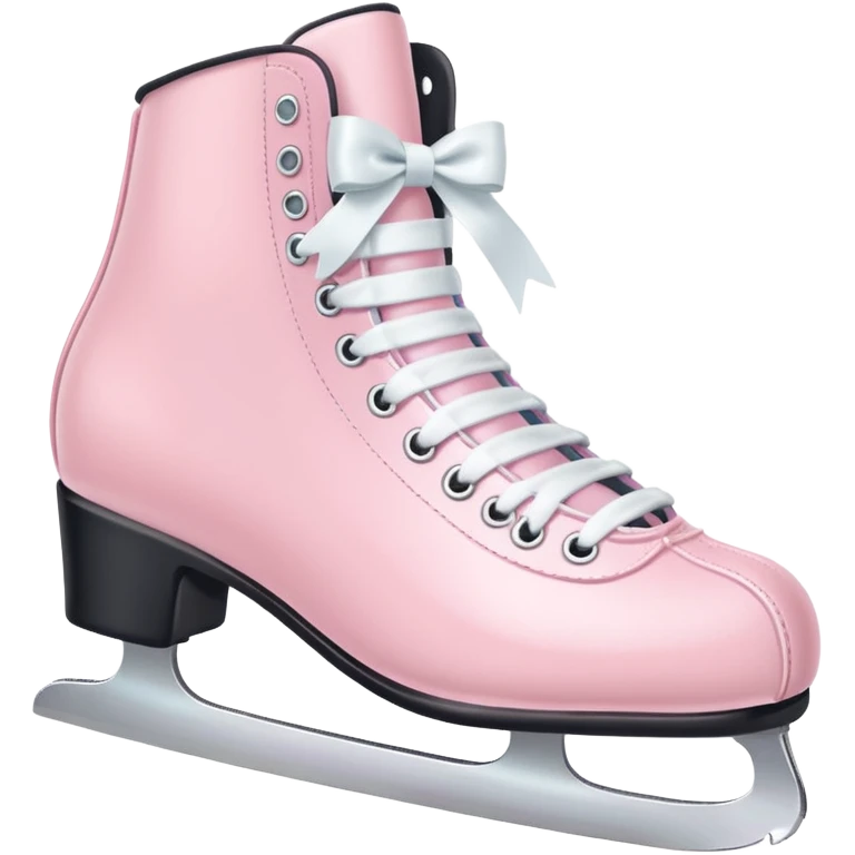 pastel pink ice skates with bow emoji