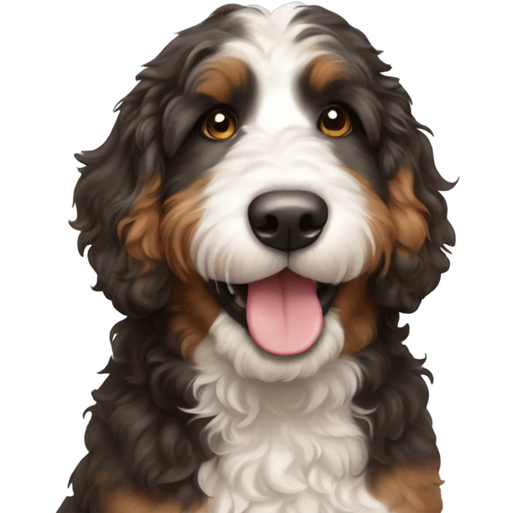 Bernedoodle smiling emoji