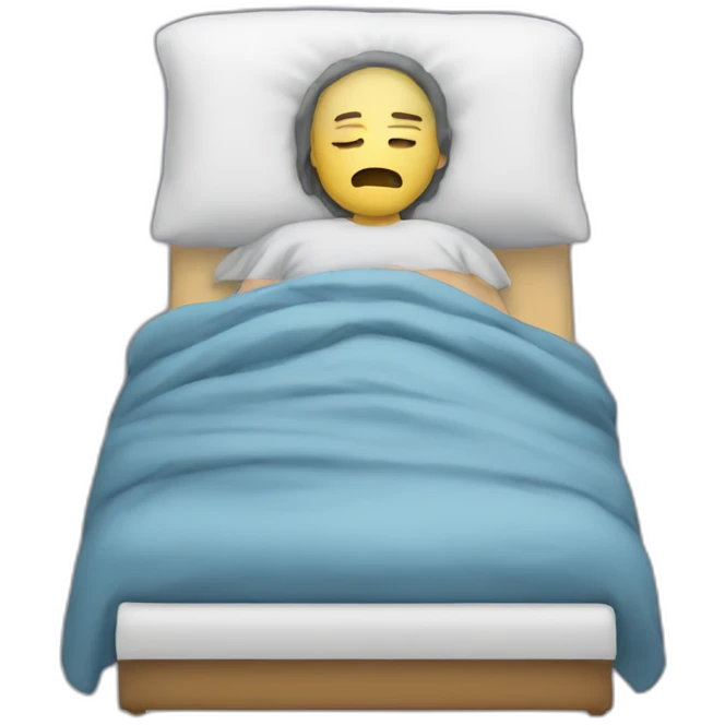 sick person in bed emoji