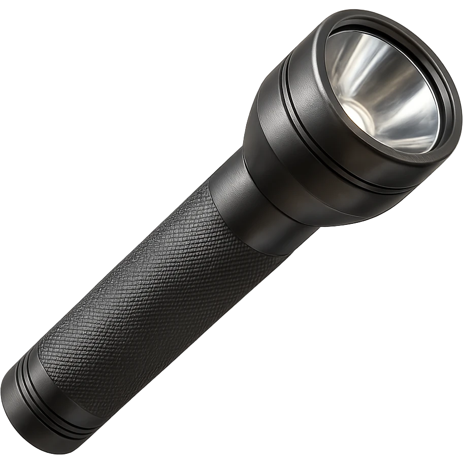 realistic icon of a flashlight, general style emoji