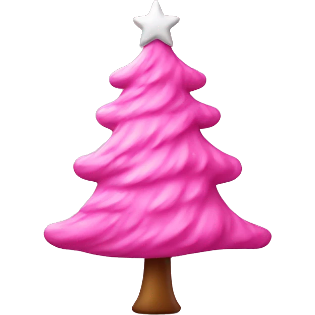 Pink Christmas tree emoji