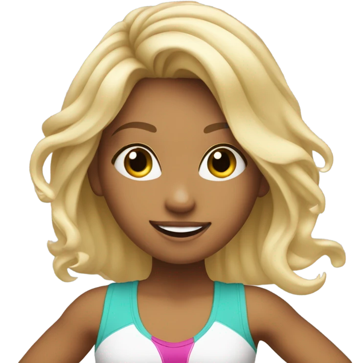 Blond Girl dancing Zumba emoji