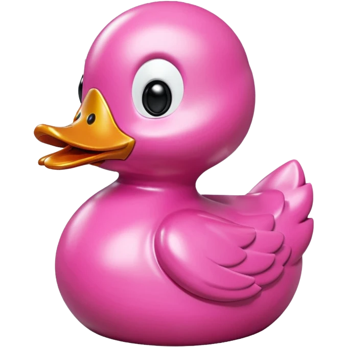   jeff koons style art pink baby duck sculpture  emoji