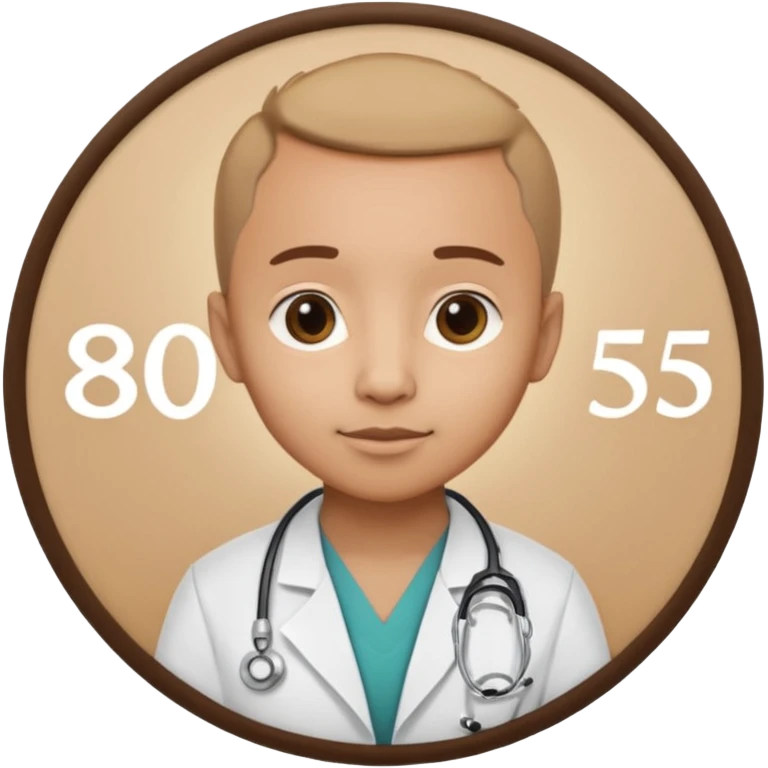 Suricate médecin avec écris "805" et "promo 2025-2030" avec un cercle rond au fond emoji