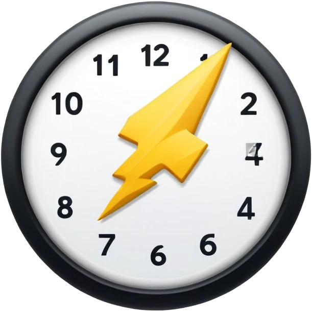 14 day calendar with a circled date and small lightning bolt  emoji