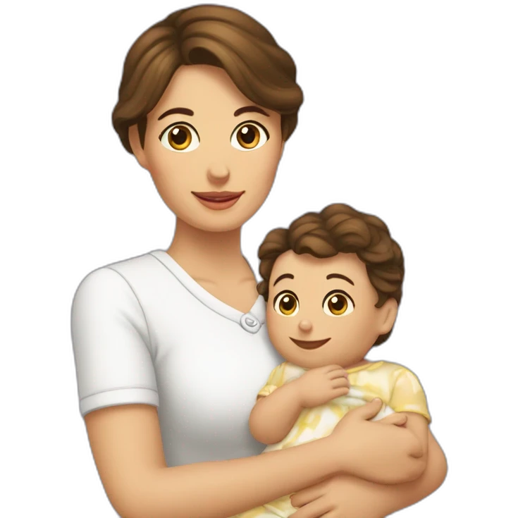 Femme espagnole et son bébé emoji