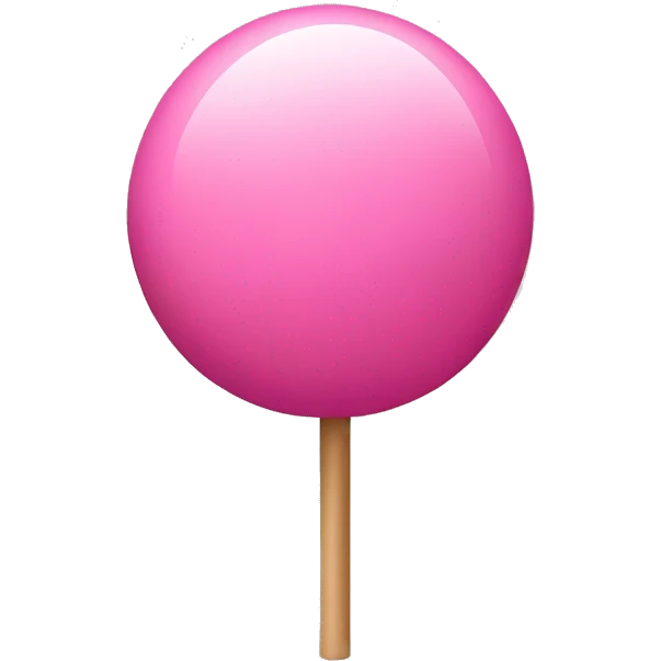 a spherical monochromatic pink lollipop emoji
