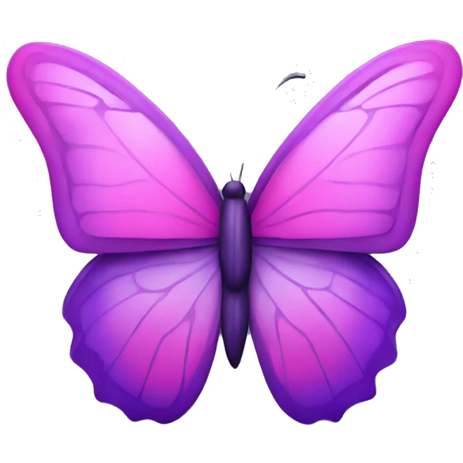 A butterfly in cool purple and pink emoji