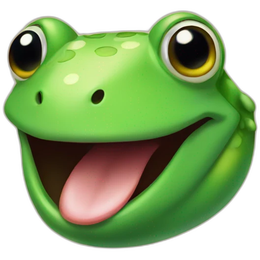 frog face with tongue emoji