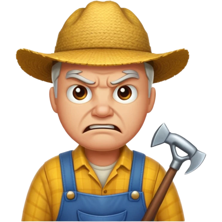 angry farmer  emoji