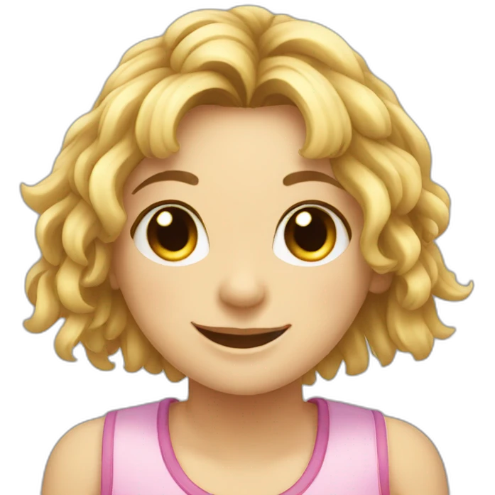 Smiling girly mops emoji