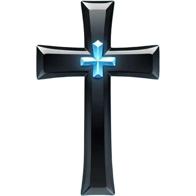Glitter black cross emoji