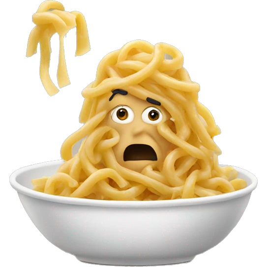 Eating pasta man emoji
