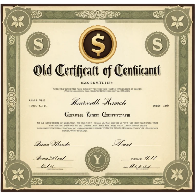stock certificate emoji