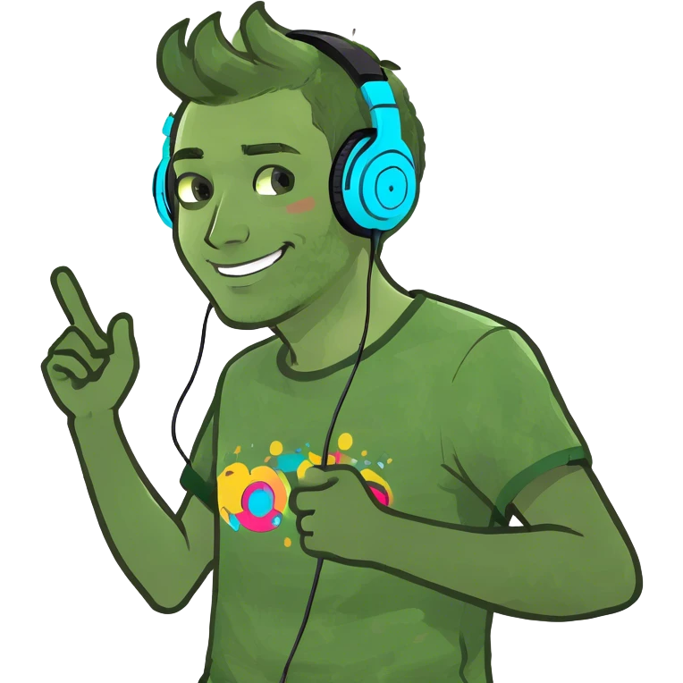 White guy playing games and dancing emoji