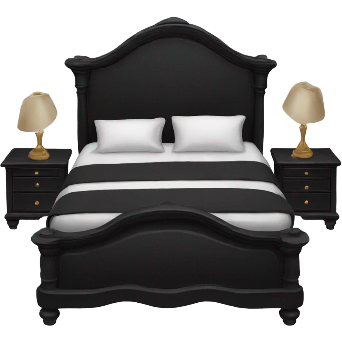Black luxury bed emoji