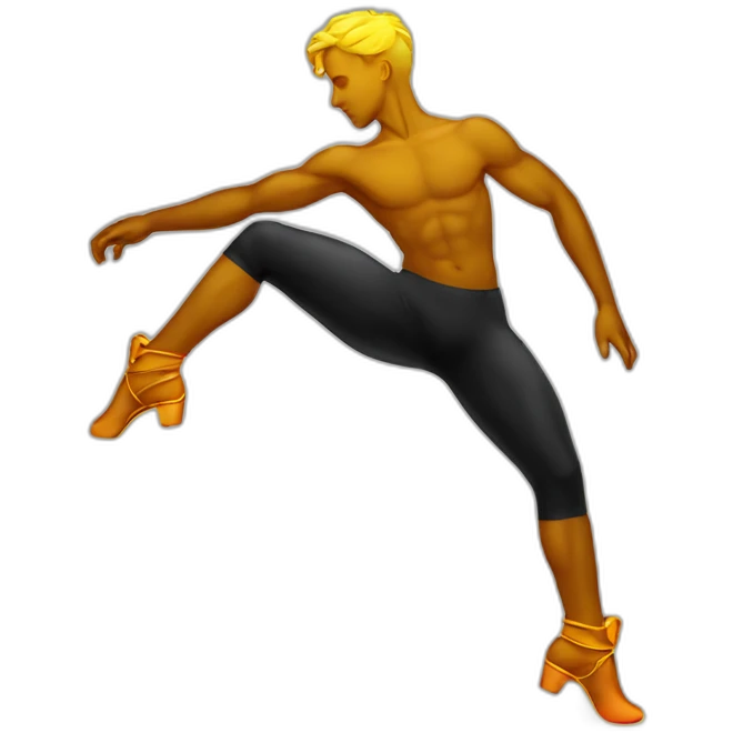  male dancer neon sign booty emoji