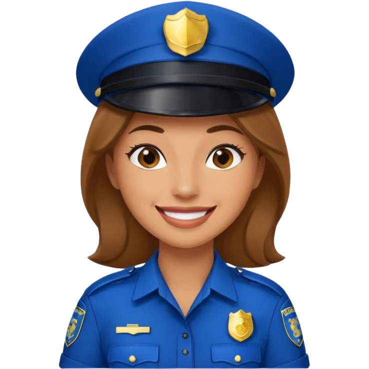 Flirty police emoji