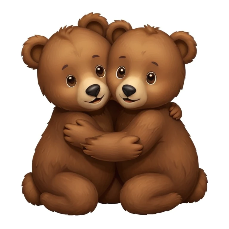 Two bears hugging emoji