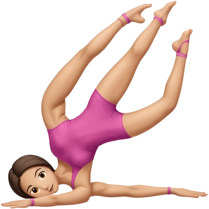 make girl doing full split with only 1 pair of legs emoji