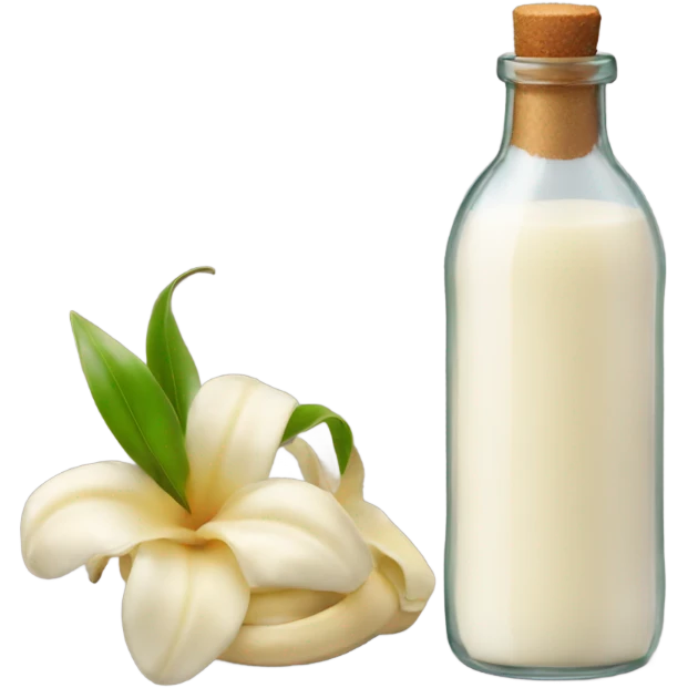 Vanilla in bottle emoji