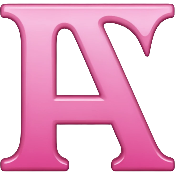 cute pink “A” emoji