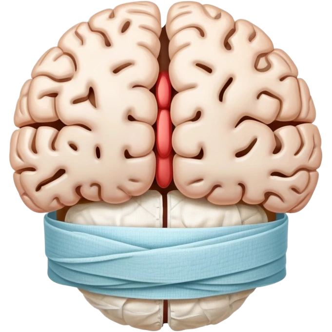 brain organ wrapped in bandages emoji