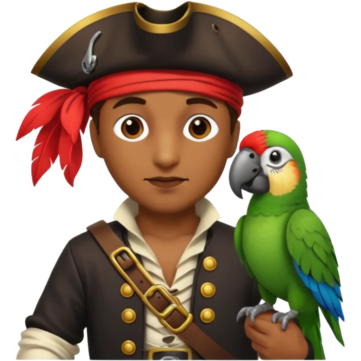 pirate and parrot emoji