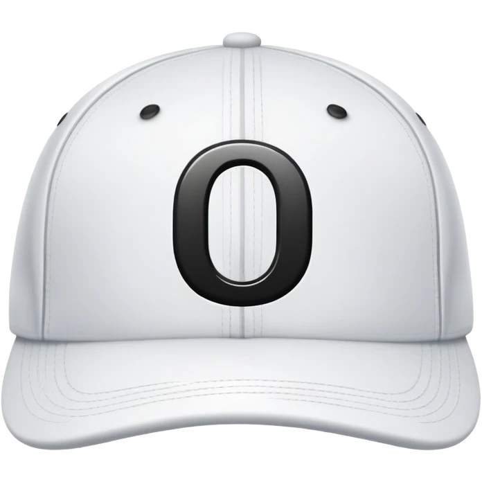 turned white cap with black number “0” on it emoji