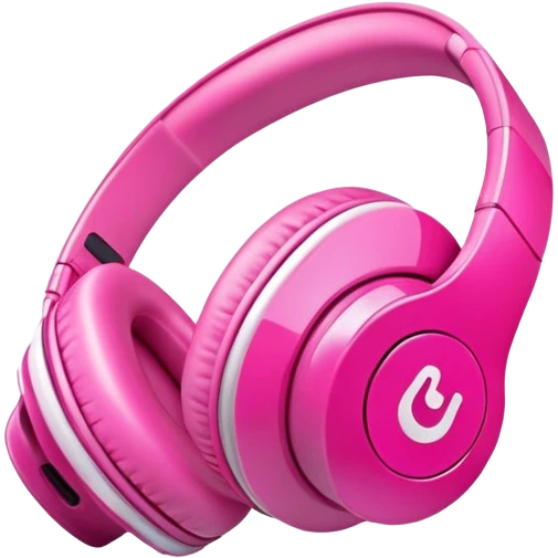 Make pink beat headphones  emoji