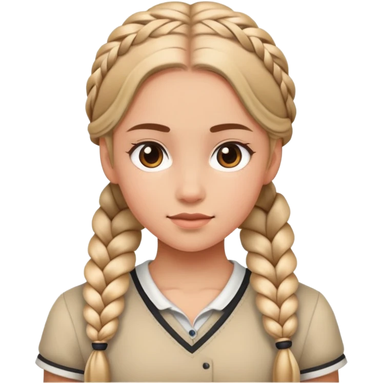 Girl with plaits emoji