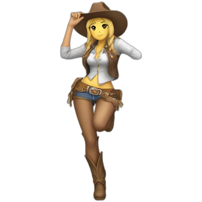 Anime cowgirl position statues emoji