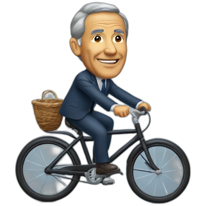Marcelo rebelo de Sousa riding bicycle emoji