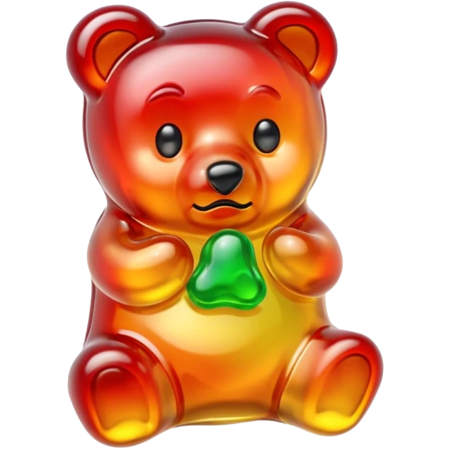 Sad melted gummy bear emoji